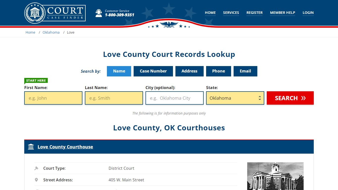 Love County Court Records | OK Case Lookup - CourtCaseFinder.com